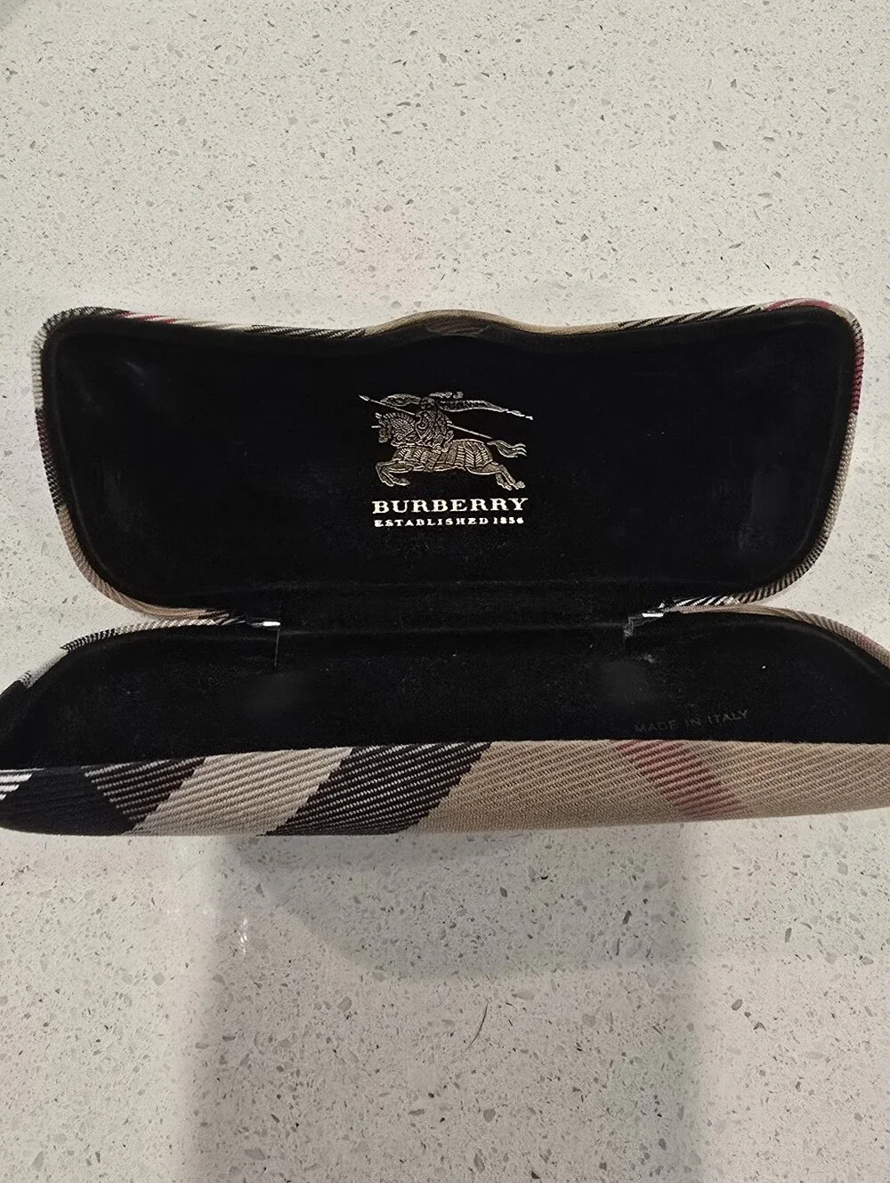 BURBERRY Classic Pattern Eyeglass Container Sunglass Hard Case